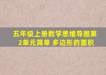 五年级上册数学思维导图第2单元简单 多边形的面积